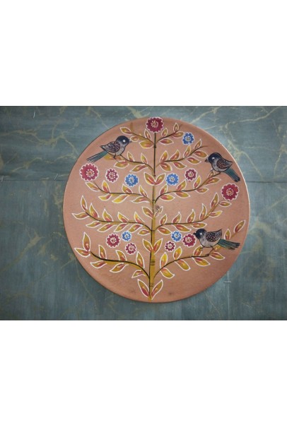 Wooden Wall Decor Plate - Yellow Wooden Wall Decor Plate - Yellow